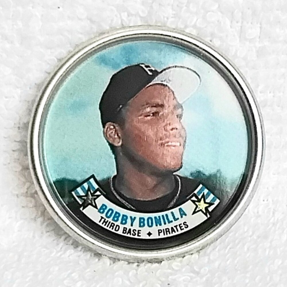 3/$20 Vintage & Mint 1988 Topps MLB Bobby Bonilla 1 1/2" Metal Coin 37/60!!